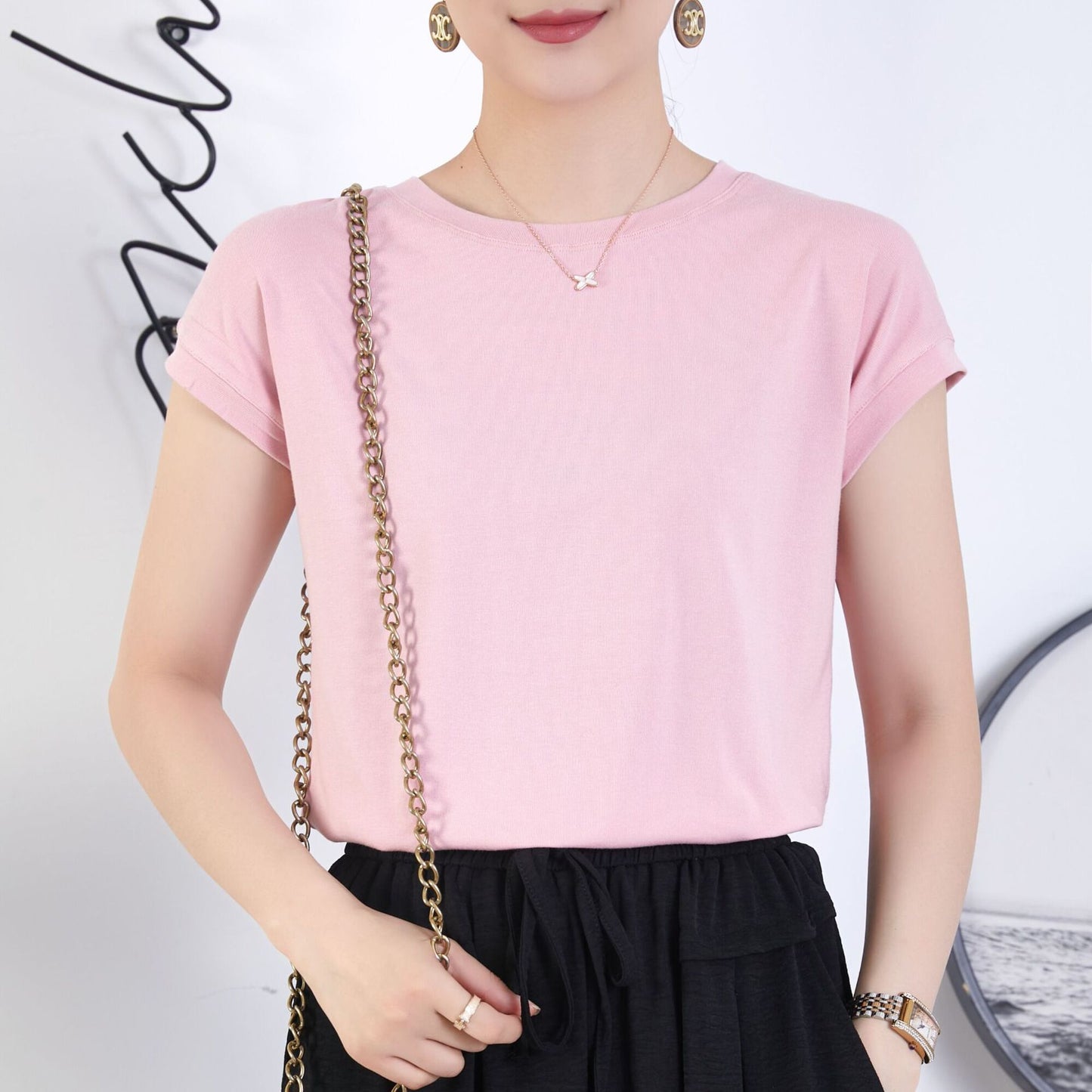Women’s Bat Sleeve Casual T-Shirt
