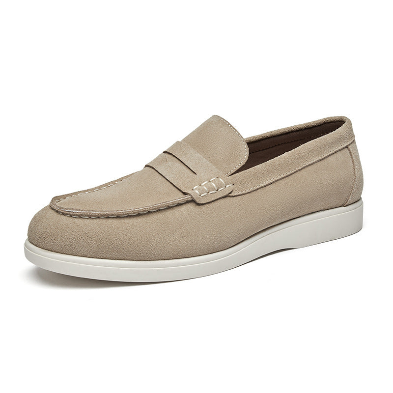 Men’s British Style Suede Slip-On Loafers