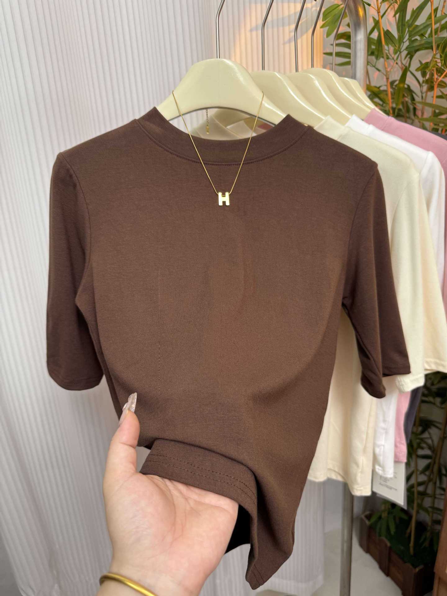 Women’s Stretch Cotton Half High-Neck Mid Sleeve Base Shirt