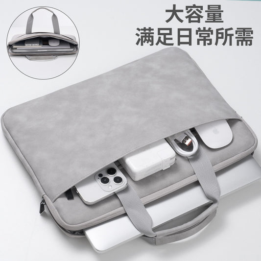 PU Lamb Leather Laptop Bag (13–16 Inch)