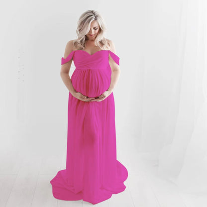Women’s Chiffon Maternity Photography Maxi Dress