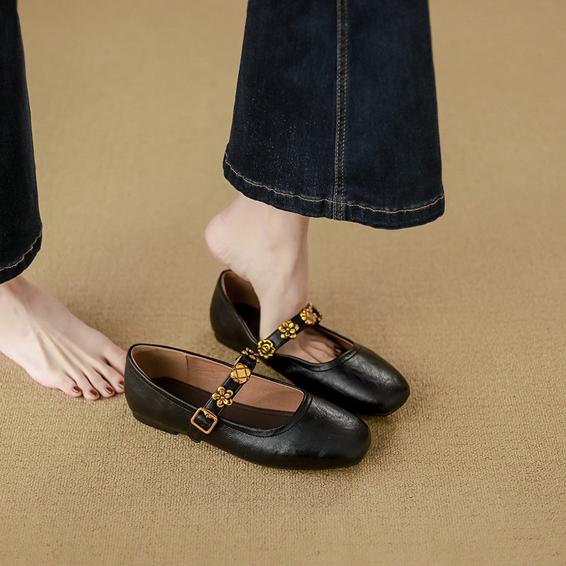 Women’s Soft Leather French Ballet Flats