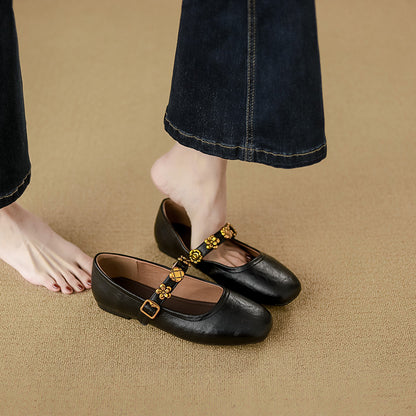 Women’s Soft Leather French Ballet Flats
