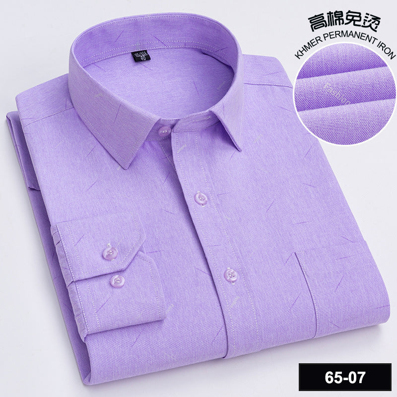 Men’s Cotton Plaid Long-Sleeve Casual Shirt