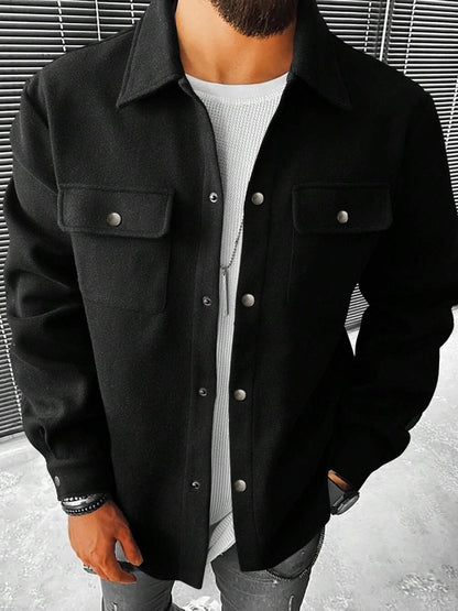 Men’s Corduroy Cargo Lapel Jacket