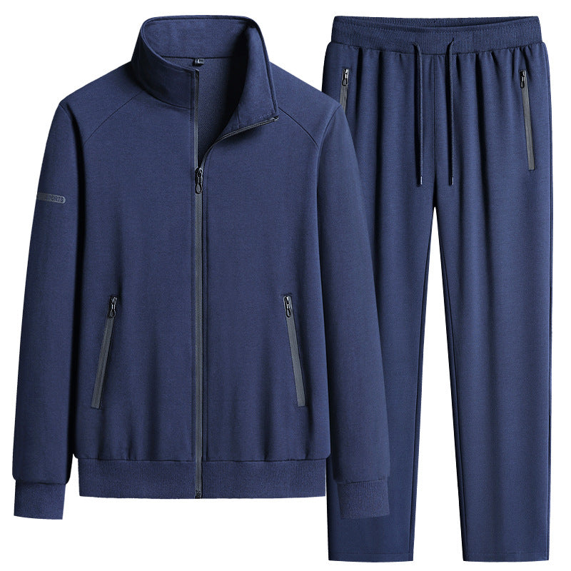 Men’s Stand Collar Cotton Sports Set