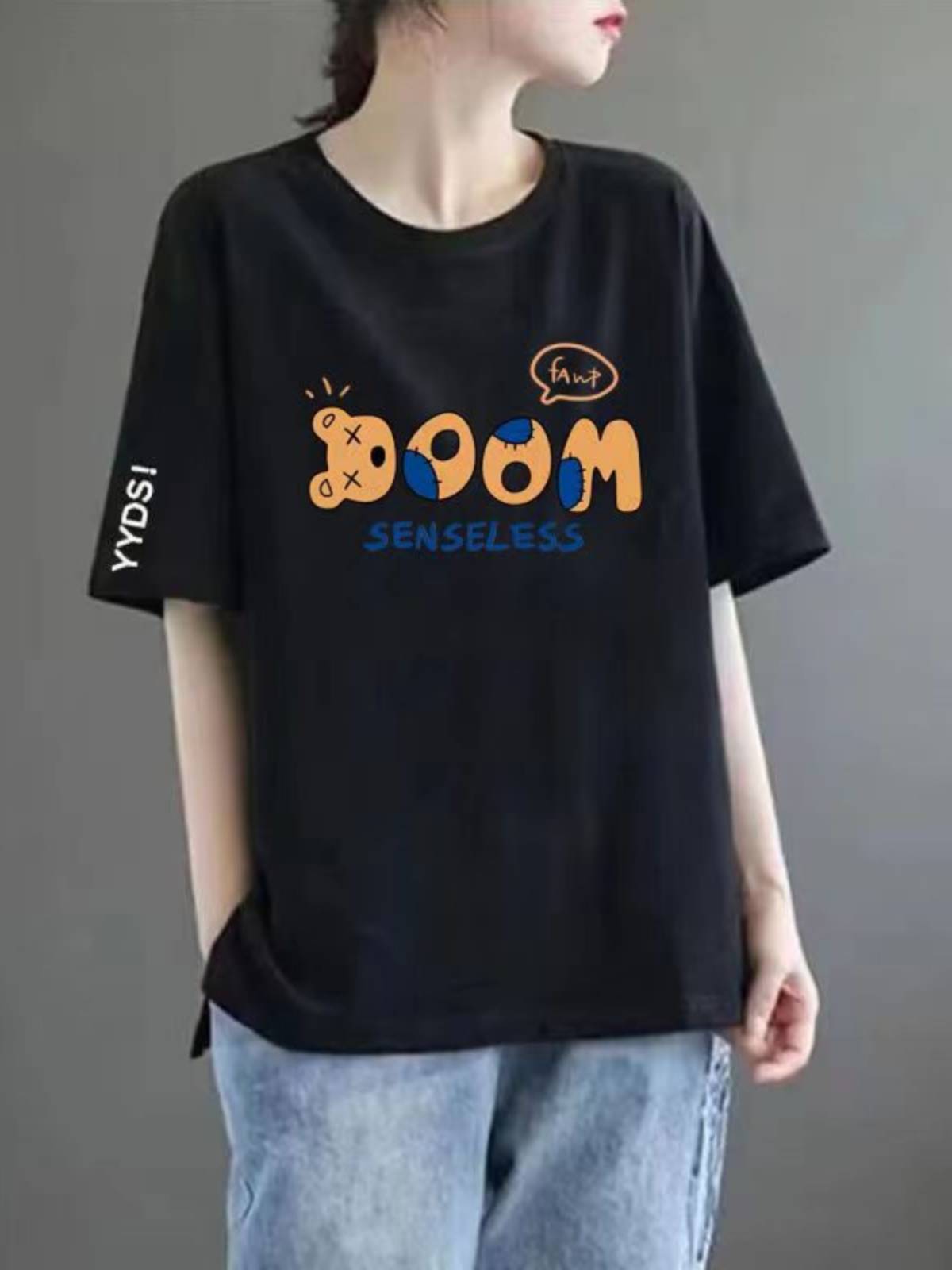 Women’s Printed Loose-Fit Short Sleeve T-Shirt