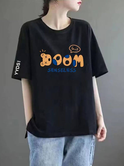 Women’s Printed Loose-Fit Short Sleeve T-Shirt