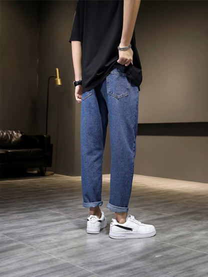 Men’s Slim Fit Stretch Cropped Jeans