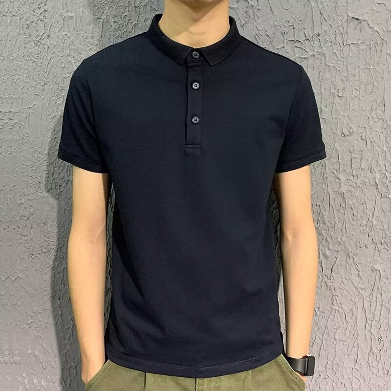 Men’s Solid Color Loose-Fit Short Sleeve T-Shirt