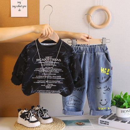 Baby Boys’ Embroidered Jacket 3-Piece Set