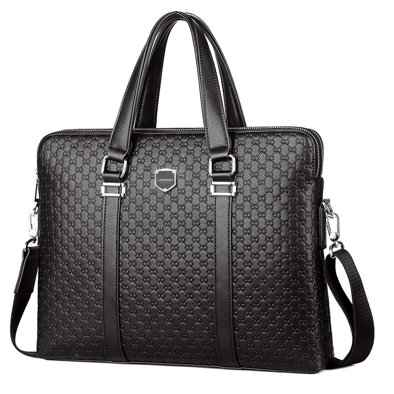 Men’s Double Zipper Business Briefcase