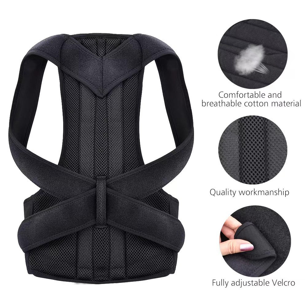 Cross-border back correction tape, chest straightening posture correction band, anti-hunchback reinforced support, breathable back posture correction tape wholesale
