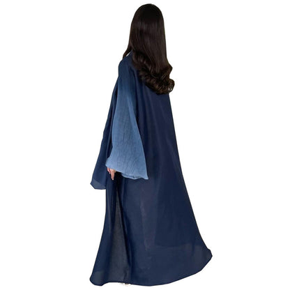 Women’s Chiffon Gradient Pleated Sleeve Jacket