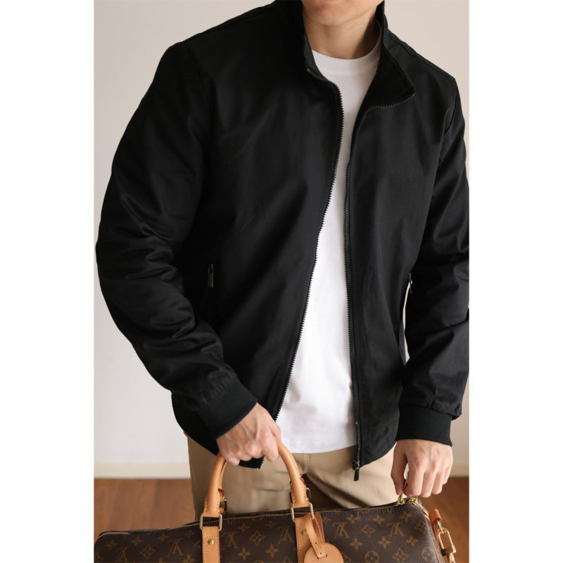 Men’s Lightweight Plaid Harrington Jacket