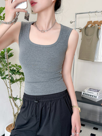 Women’s Cotton U-Neck Sleeveless Camisole Top