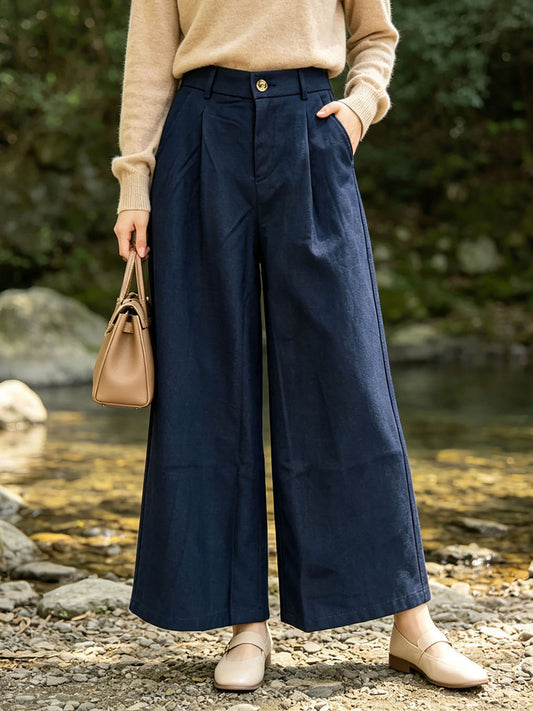 Women’s Tencel Cotton Wide-Leg Pants