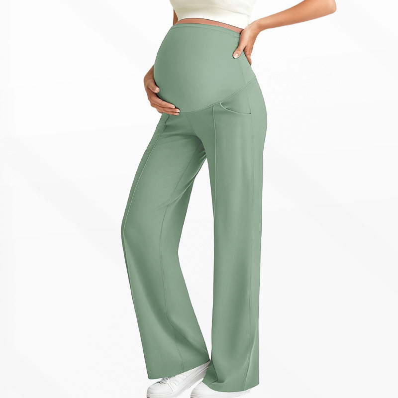 Women’s High-Waist Maternity Wide-Leg Pants