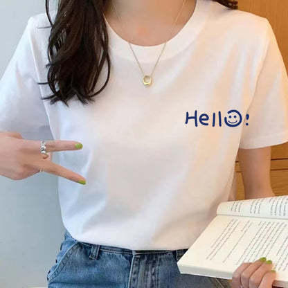 Women’s Pure Cotton Loose-Fit Crew Neck T-Shirt