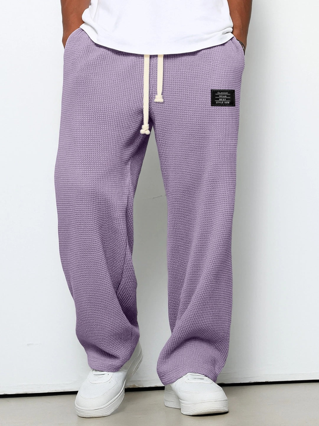Men’s Loose-Fit Drape Straight-Leg Sweatpants