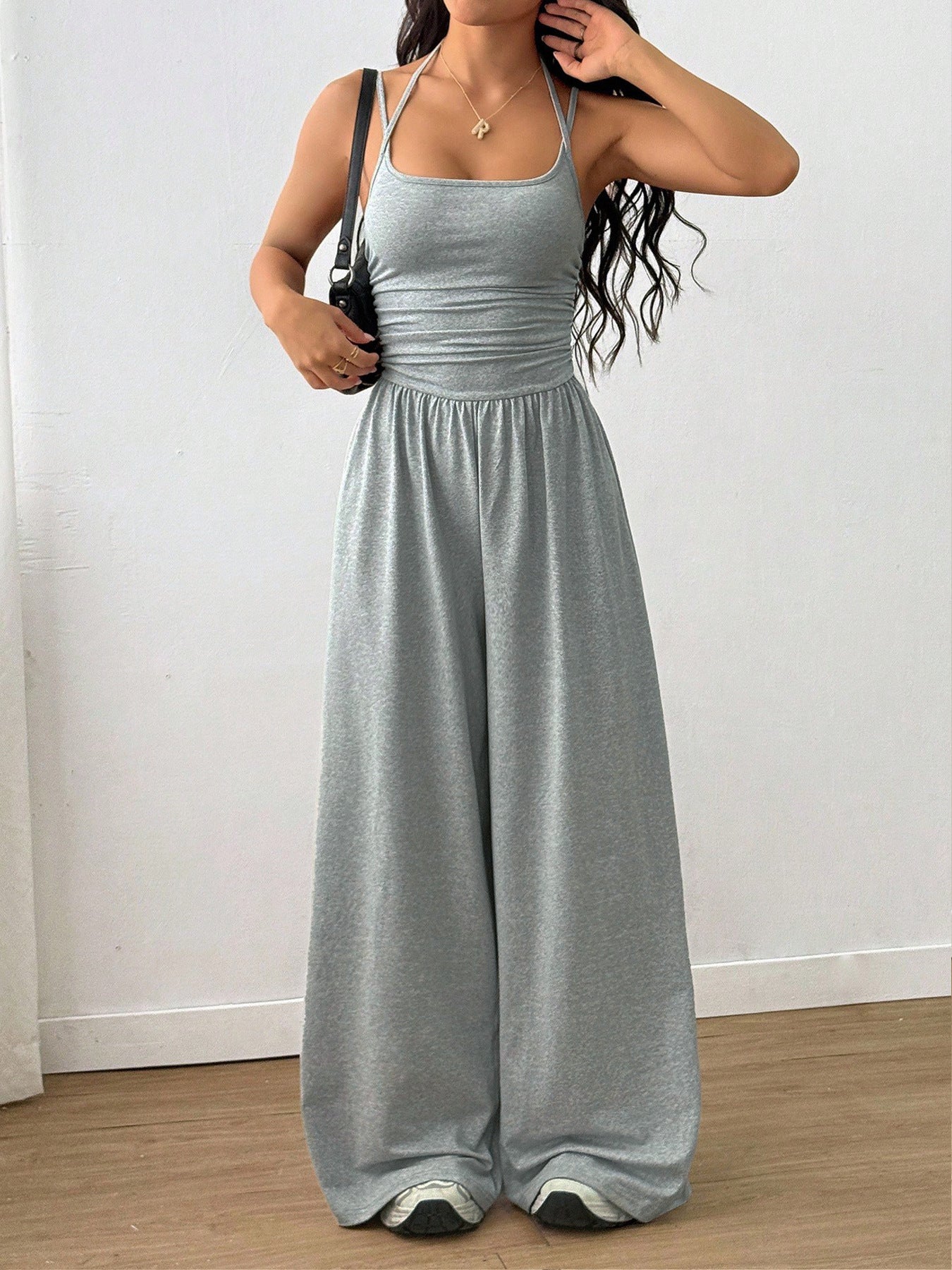 Women’s Strapless Wide-Leg Jumpsuit