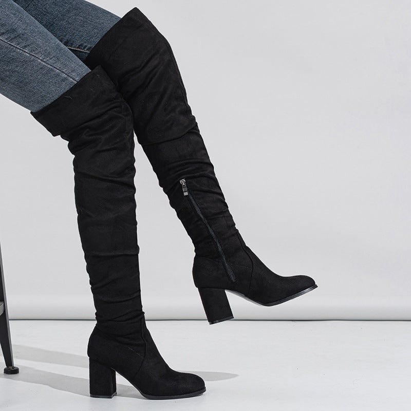 Women’s Over-the-Knee Block Heel Boots
