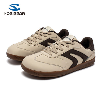 Men’s Wide-Toe Leather Casual Sneakers