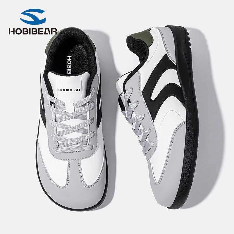 Men’s Wide-Toe Leather Casual Sneakers