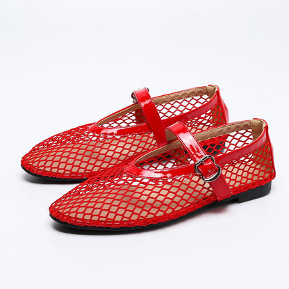 Women’s Breathable Mesh Mary Jane Flats