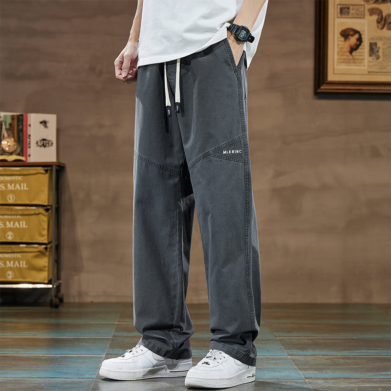 Men’s Cotton Wide-Leg Cargo Pants