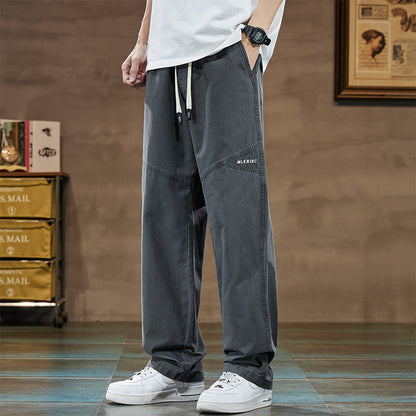 Men’s Cotton Wide-Leg Cargo Pants