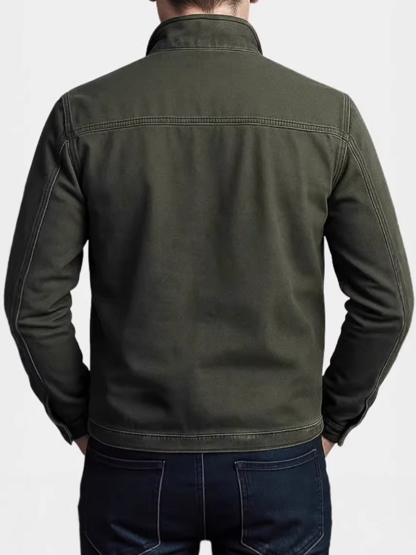 Men’s Retro Stand Collar Bomber Jacket