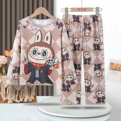 Women’s Double-Sided Milk Silk Cartoon Pajama Set (3-Piece)