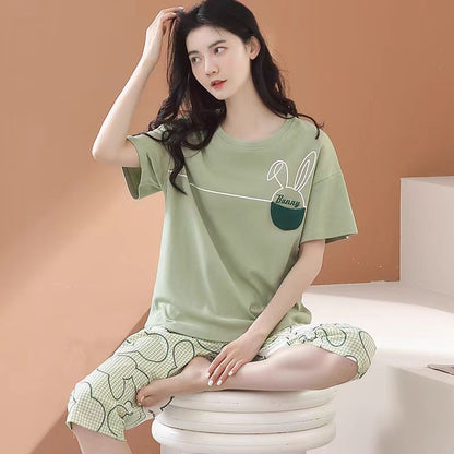 Women’s Plus Size Artistic Style Pajama Set