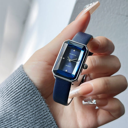 Women’s Rectangular Diamond-Studded Fashion Quartz Watch