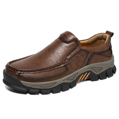 Men’s Plus-Size Leather Outdoor Hiking Shoes
