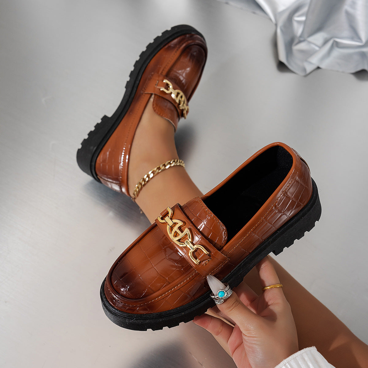 Women’s Platform Color-Block Loafers