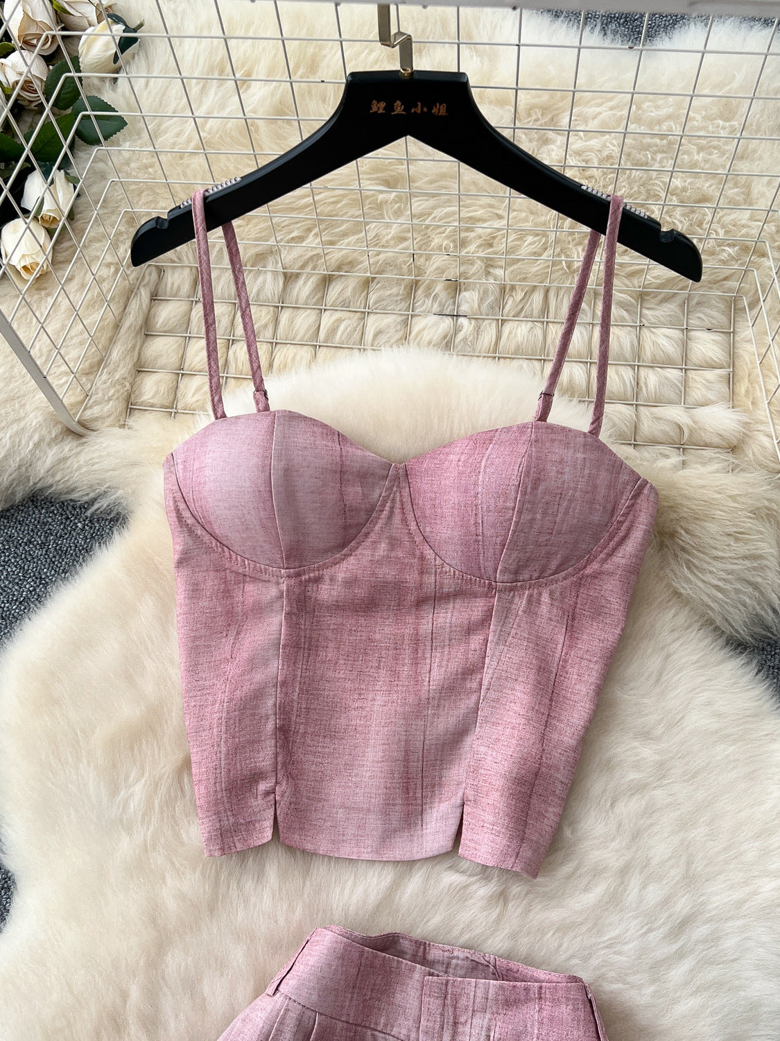 Women’s Strapless Top & Wide-Leg Pants Set