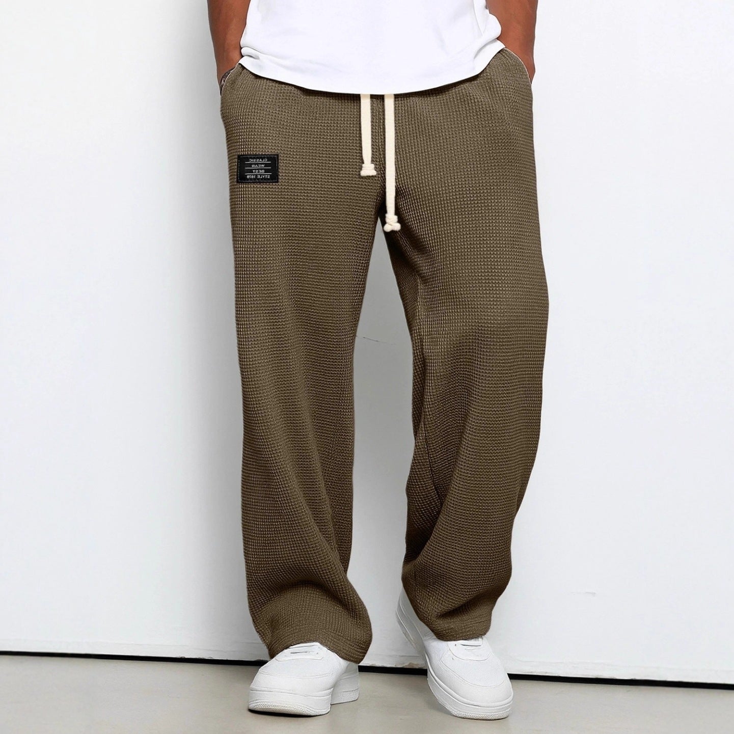 Men’s Loose-Fit Drape Straight-Leg Sweatpants