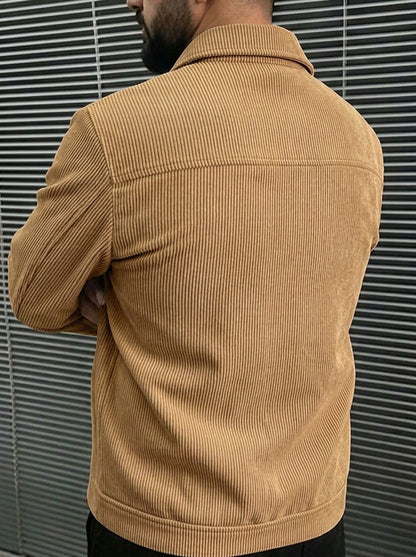 Women’s Corduroy Lapel Casual Jacket
