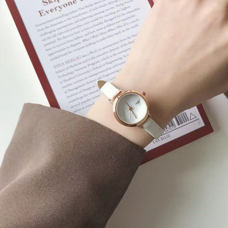 Women’s Retro Small Dial Fashion Leather Watch