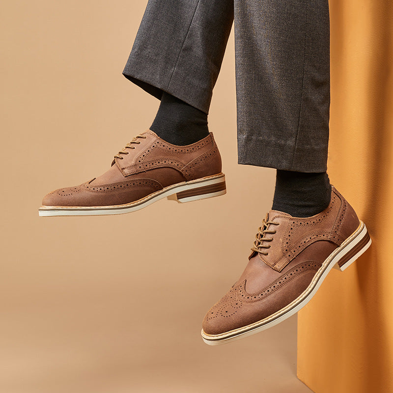 Men’s Genuine Leather Brogue Dress Shoes