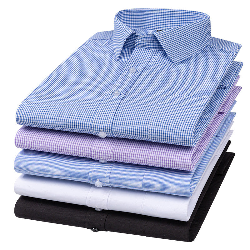 Men’s Cotton Plaid Long-Sleeve Casual Shirt