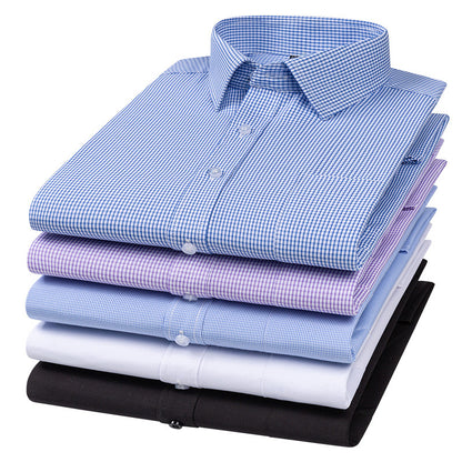Men’s Cotton Plaid Long-Sleeve Casual Shirt