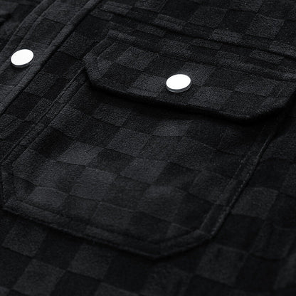 Men’s Plaid Lapel Casual Jacket