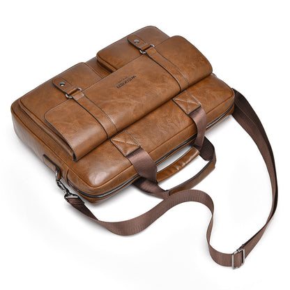 Men’s Business Crossbody Laptop Briefcase