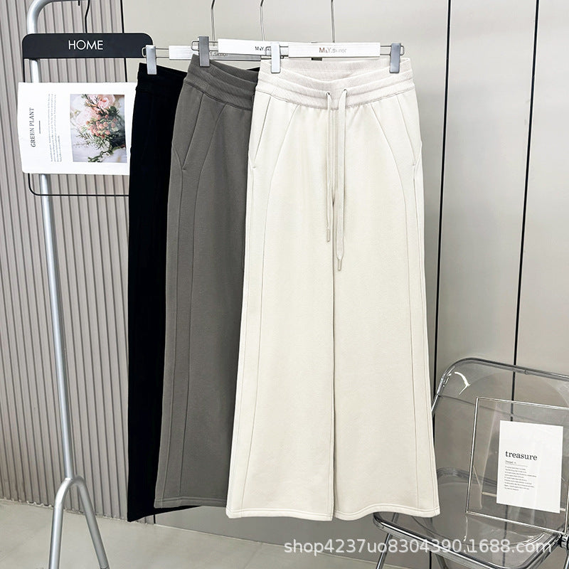 Women’s Fleece-Lined High-Waist Wide-Leg Sweatpants