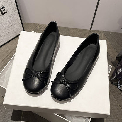 Women’s Genuine Leather Bow Ballet Flats