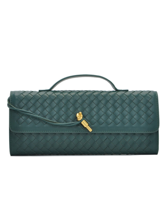Women’s Woven Baguette Crossbody Bag