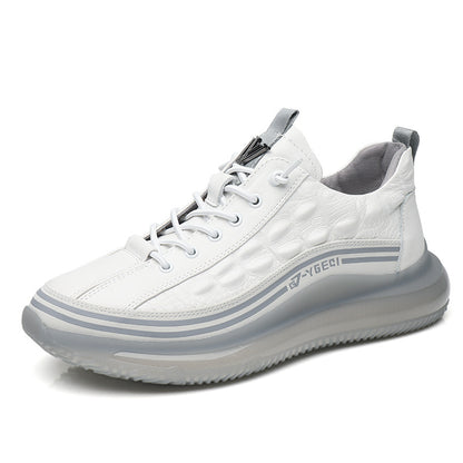 Men’s Crocodile-Print Casual Sneakers